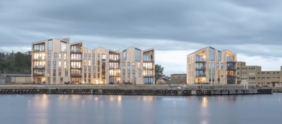 Mandal Slipway Housing Complex by Reiulf Ramstad Arkitekter, Mandal modern housing, timber housing in Mandal, Mandal Slipway Housing Complex, zigzagging roof residence, contemporary housing in Mandal