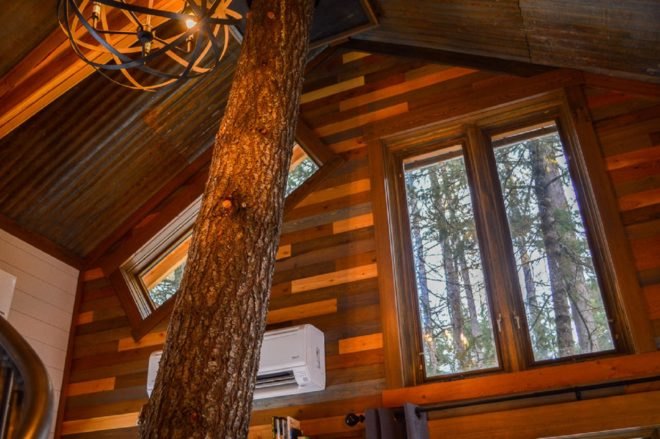 Montana Treehouse Retreat, treehouse, Montana, spiral staircase, green architecture, wooden deck, outdoor lifestyle, Douglas Firs, timber, timber architecture, retreat