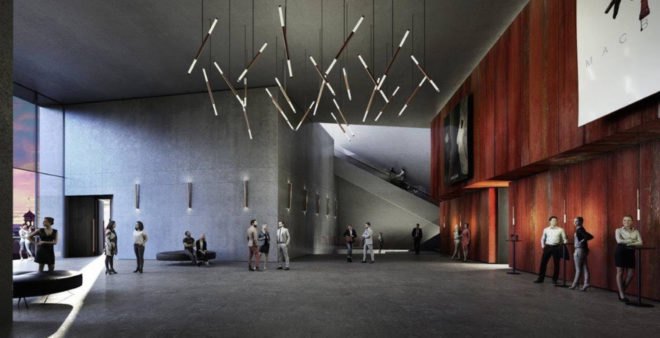 National Theater of Albania by Bjarke Ingels Group, urban renewal in Tirana, urban revitalization Tirana, Tirana national theater, theater architecture by BIG, bow tie-shaped architecture,