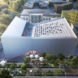 National Theater of Albania by Bjarke Ingels Group, urban renewal in Tirana, urban revitalization Tirana, Tirana national theater, theater architecture by BIG, bow tie-shaped architecture,