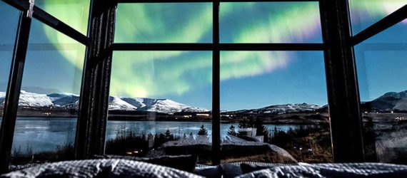 Panorama Glass Lodge, tiny house, Iceland, glass house, lodge, Reykjavík, green architecture, glass roof, natural light, Northern Lights, panoramic views