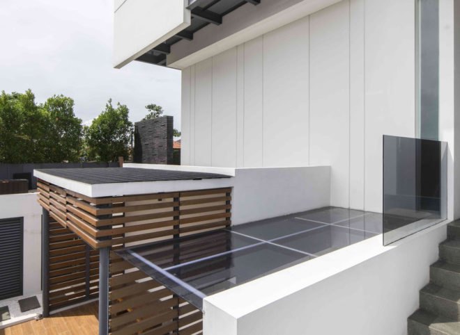 YN House, HYJA, swimming pool, Indonesia, natural ventilation, green architecture, wood grille, low maintenance, shading, green interior