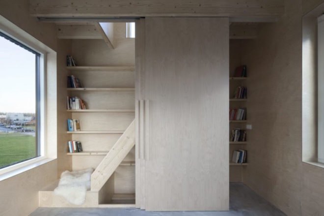 Slim Fit by Ana Rocha Architecture, Almere Port, Netherlands, Slim Fit in Almere Port, skinny tall architecture, skinny tall homes, skinny housing in Netherlands, birch plywood home