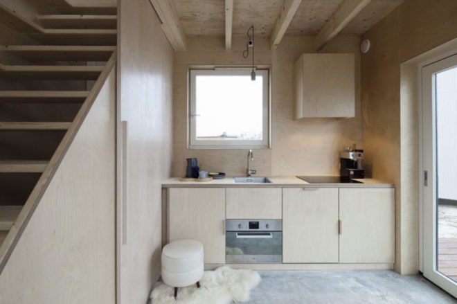 Slim Fit by Ana Rocha Architecture, Almere Port, Netherlands, Slim Fit in Almere Port, skinny tall architecture, skinny tall homes, skinny housing in Netherlands, birch plywood home