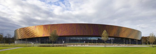 Sportcampus Zuiderpark, Sportcampus Zuiderpark by Faulkner Browns Architects, ecofriendly sports campus, ecofriendly sports park, Zuiderpark architecture, The Hague sustainable architecture, green roof solar powered sports facility