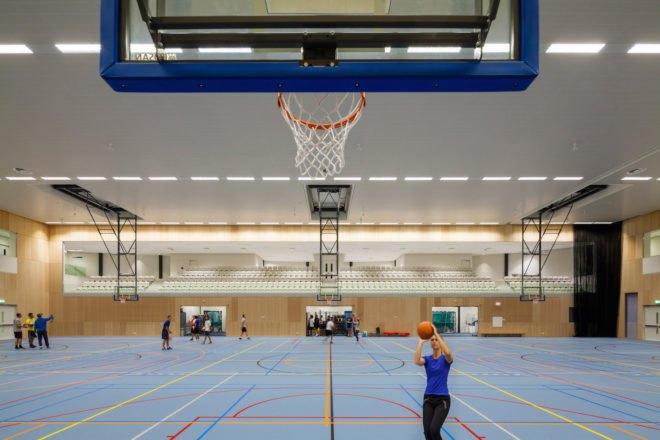 Sportcampus Zuiderpark, Sportcampus Zuiderpark by Faulkner Browns Architects, ecofriendly sports campus, ecofriendly sports park, Zuiderpark architecture, The Hague sustainable architecture, green roof solar powered sports facility