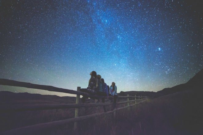 Stars, stargazing, night sky, night, women, girls, nature