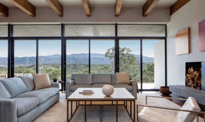 Sundial House by Specht Architects, Sundial House in Santa Fe, Specht Architects modernist residence, modernist architecture Santa Fe, board formed concrete homes