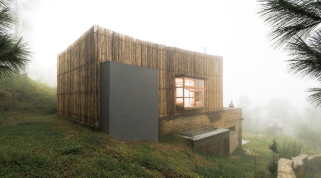 The Kumaon by Zowa Architects, The Kumaon in Uttarakhand, The Kumaon in India, The Kumaon hotel, Indian Himalayas rustic hotel, bamboo clad concrete buildings, bamboo clad hotels, rainwater harvesting hotel