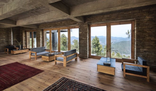 The Kumaon by Zowa Architects, The Kumaon in Uttarakhand, The Kumaon in India, The Kumaon hotel, Indian Himalayas rustic hotel, bamboo clad concrete buildings, bamboo clad hotels, rainwater harvesting hotel