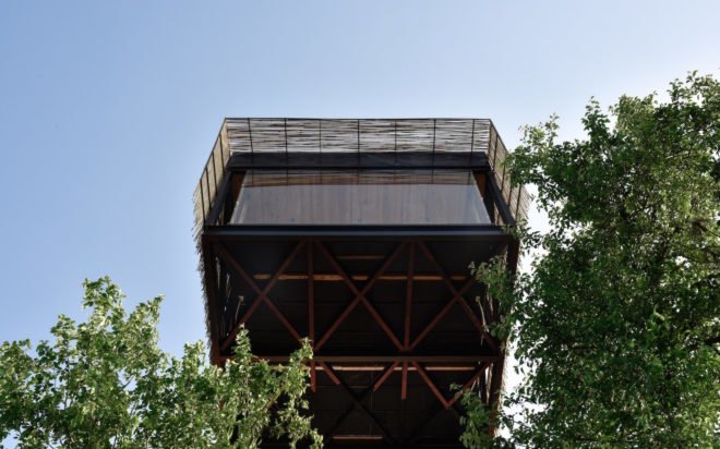 The Kumaon by Zowa Architects, The Kumaon in Uttarakhand, The Kumaon in India, The Kumaon hotel, Indian Himalayas rustic hotel, bamboo clad concrete buildings, bamboo clad hotels, rainwater harvesting hotel