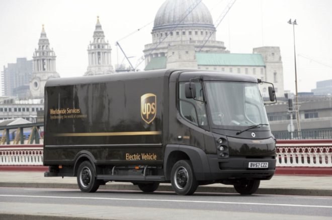 UPS, electric truck, London, St. Paul's Cathedral
