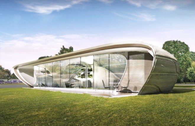 3D-printed Curve Appeal house, WATG Urban, 3d printer, 3d printing, 3d-printed architecture, green building, sustainable design, green design, building technology, 3d-printed building, green technology, 3d printed design