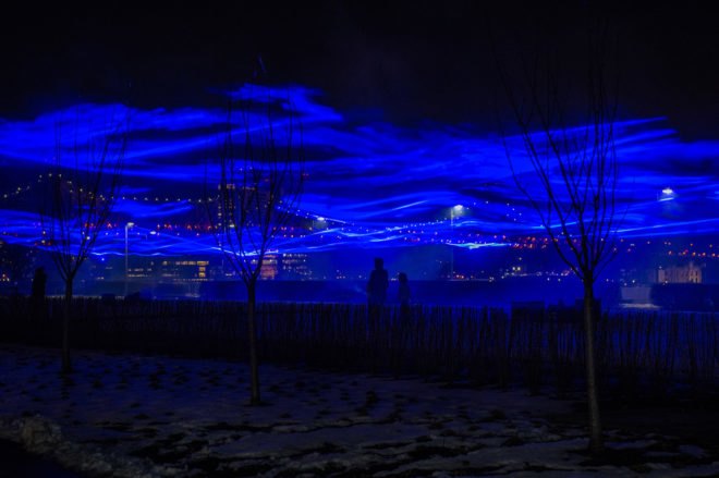 Waterlicht, Waterlicht New York, Studio Roosegaarde, United Nations Headquarters, United Nations, New York City, light, art