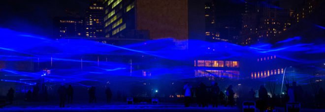 Waterlicht, Waterlicht New York, Studio Roosegaarde, United Nations Headquarters, United Nations, New York City, light, art
