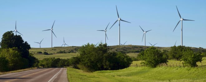 Wind power, wind energy, wind turbines, renewable energy, landscape, Oklahoma