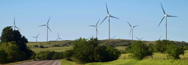 Wind power, wind energy, wind turbines, renewable energy, landscape, Oklahoma