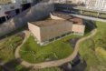 Ørestad City sports center by NORD Architects, Ørestad City sports facility, Ørestad City new architecture, green roofed sports center, timber clad architecture in Ørestad City, contemporary timber public architecture, Copenhagen sports center,