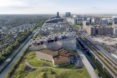 Ørestad City sports center by NORD Architects, Ørestad City sports facility, Ørestad City new architecture, green roofed sports center, timber clad architecture in Ørestad City, contemporary timber public architecture, Copenhagen sports center,