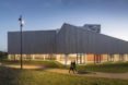 Ørestad City sports center by NORD Architects, Ørestad City sports facility, Ørestad City new architecture, green roofed sports center, timber clad architecture in Ørestad City, contemporary timber public architecture, Copenhagen sports center,