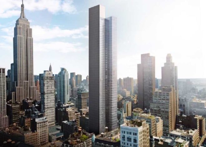 29th and 5th by BIG, 29th and 5th skyscraper, 3 West 29th St Manhattan, 2 West 29th Street skyscraper, LEED office skyscraper, LEED skyscrapers in NYC, glass curtain wall architecture New York City,