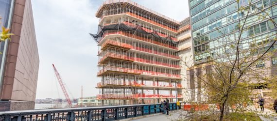 The recently topped out building.