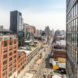 Image from the building, views of the city streets and buildings.