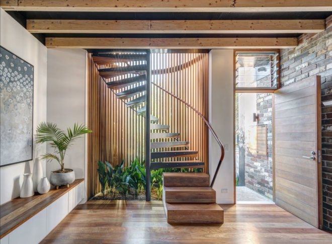 Aquas Perma Solar Firma, CplusC Architectural Workshop, green renovation, carbon-positive house, vertical gardens, solar power, rainwater collection, courtyard, aquaponics, vegetable garden, urban farming, green architecture, Sydney
