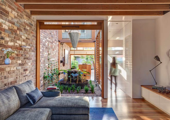 Aquas Perma Solar Firma, CplusC Architectural Workshop, green renovation, carbon-positive house, vertical gardens, solar power, rainwater collection, courtyard, aquaponics, vegetable garden, urban farming, green architecture, Sydney
