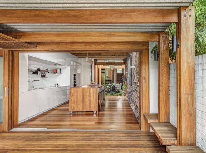 Aquas Perma Solar Firma, CplusC Architectural Workshop, green renovation, carbon-positive house, vertical gardens, solar power, rainwater collection, courtyard, aquaponics, vegetable garden, urban farming, green architecture, Sydney
