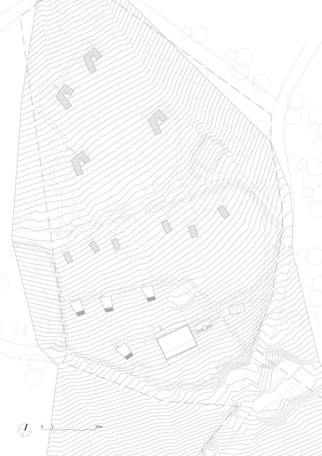 Breitenbach landscape hotel by Reiulf Ramstad Arkitekter, Breitenbach landscape hotel, Breitenbach hotel, Breitenbach cabin hotel, green roofed cabin hotel, Reiulf Ramstad Arkitekter hotel design, recycled timber cabin,