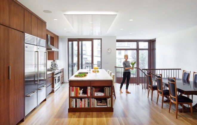 Kitchen in the Brooklyn passive plus house by Baxt Ingui Architects