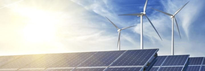 Renewable energy, solar power, solar energy, wind power, wind energy, sunshine, blue sky