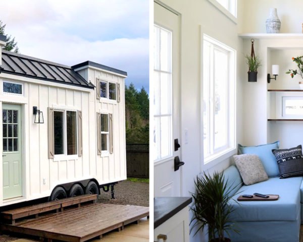 Handcrafted Movement, tiny homes, tiny trailer homes, tiny home decoration, interior design, Coastal Craftsman, Christina Nicholson, Matthew Hartford, tiny home design, tiny home living, tiny home construction, repurposed materials, reclaimed wood furnishings, micro dwellings, tiny homes on wheels, trailers for tiny homes, decorating a tiny space, compact homes, reclaimed wood