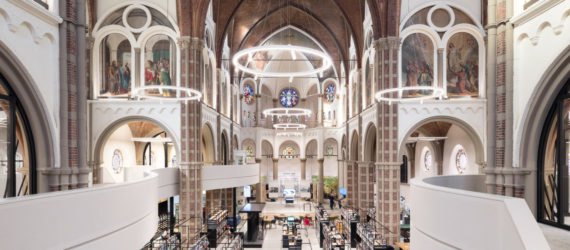 Molenaar & Bol & van Dillen Architects, De Petrus, church renovation, church library, library, books