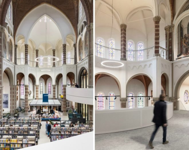 Molenaar & Bol & van Dillen Architects, De Petrus, church renovation, church library, library, books