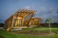 The bungalows feature extensive pergolas for shade.