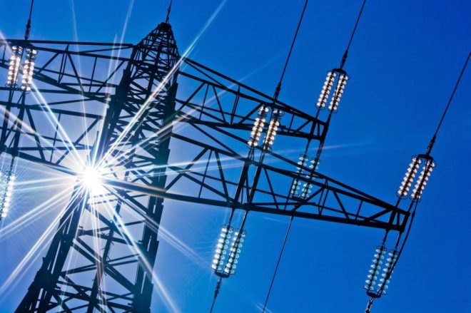 Electricity, high-voltage, power line, power lines, power, sun, blue sky