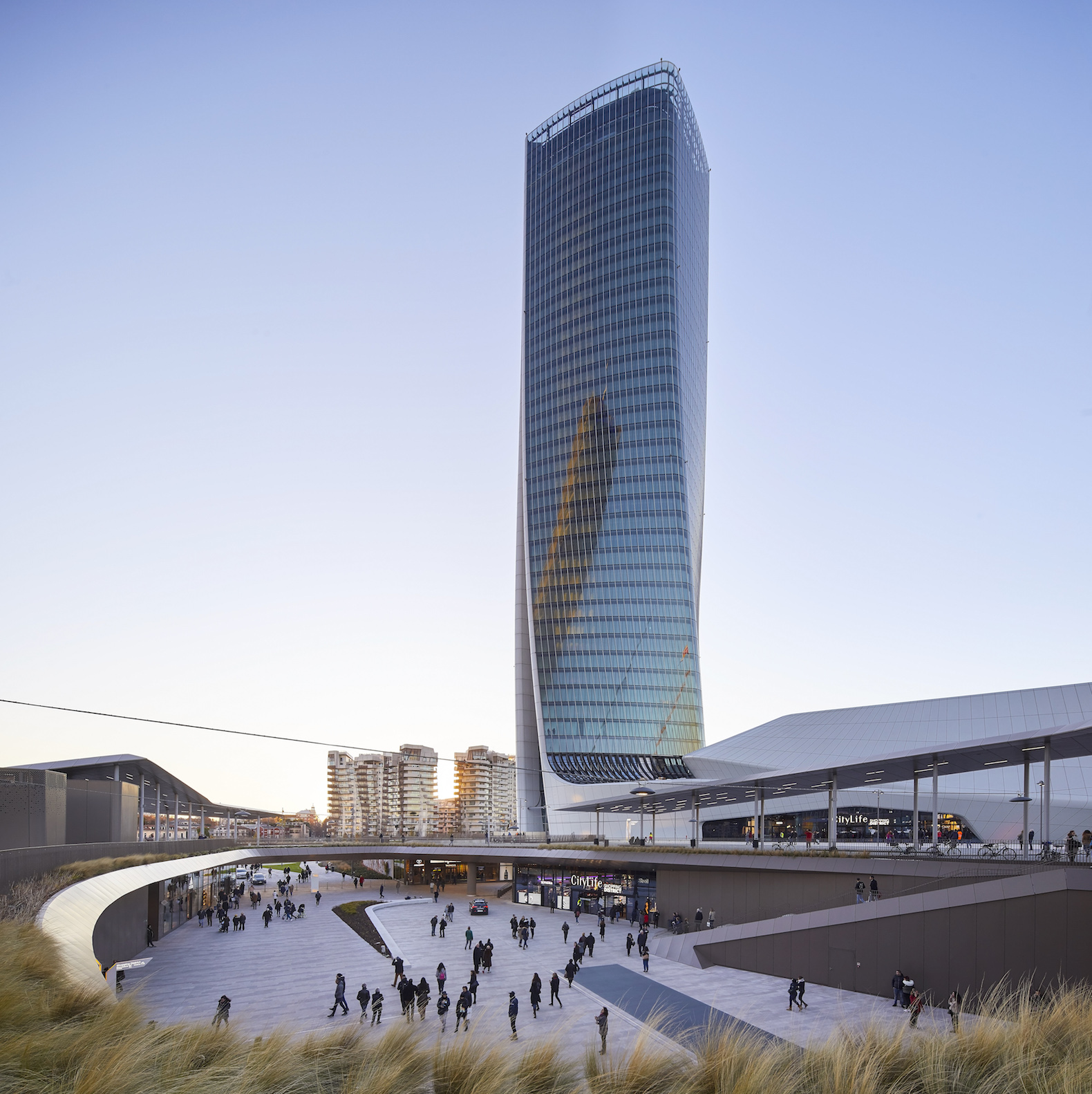 Shopping development Generali Tower by Zaha Hadid Architects