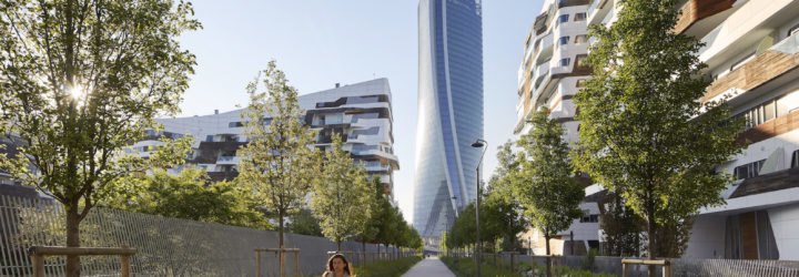 View from park Generali Tower by Zaha Hadid Architects