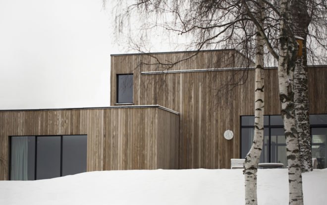 Gjøvik House by Norm Architects, Norway hygge architecture, hygge house architecture, Gjøvik House, timber-clad Norway modern architecture, natural material palette hygge