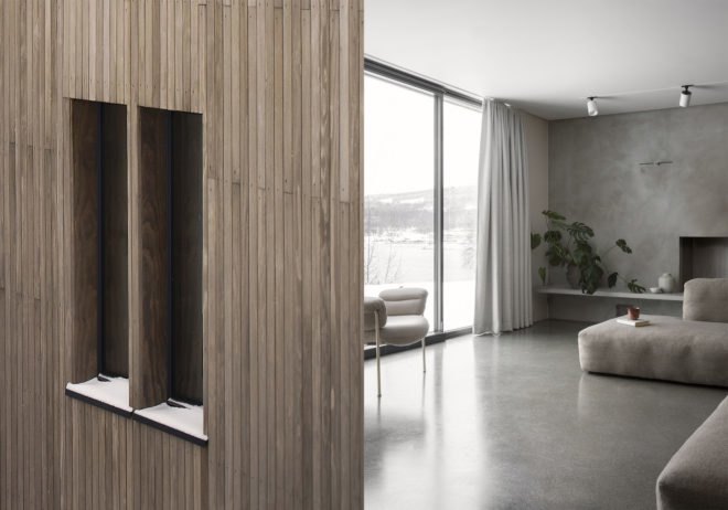 Gjøvik House by Norm Architects, Norway hygge architecture, hygge house architecture, Gjøvik House, timber-clad Norway modern architecture, natural material palette hygge