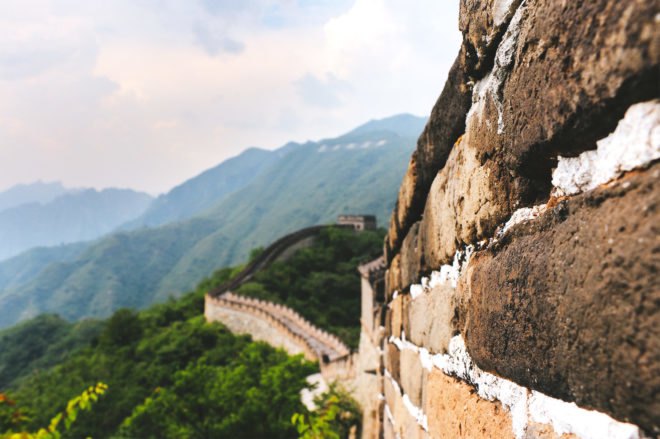 The Great Wall of China forest landscape