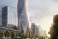 The Hangzhou Wangchao Center has an innovative design, featuring an undulating glass façade.