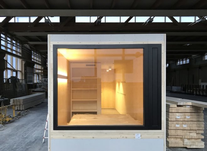 Hotel Revier by Carlos Martinez Architekten, prefab hotel, prefab Switzerland hotel, prefabricated hotel rooms, modular hotel design, modular hotel rooms, Hotel Revier, Hotel Revier architecture, Lenzerheide hotel