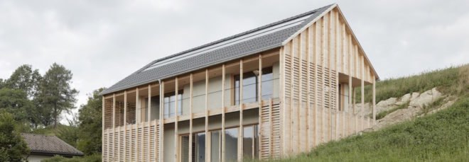 Höller House by Innauer-Matt Architekten, Bregenzerwald contemporary architecture, minimalist Austrian architecture, timber contemporary architecture in Austria, Höller House in Austria, wraparound covered terraces, homes with a concrete core