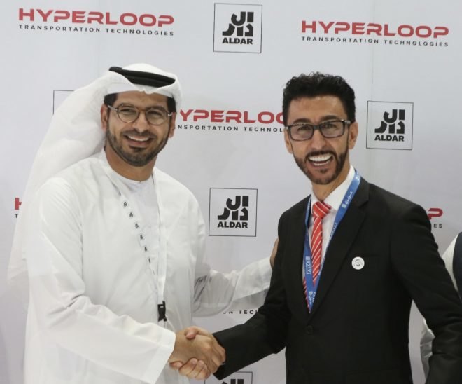 Hyperloop Transportation Technologies, HyperloopTT, Aldar Properties, signing, agreement, memorandum of understanding
