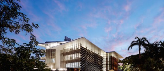 Night view James Cook University The Science Place by HASSELL