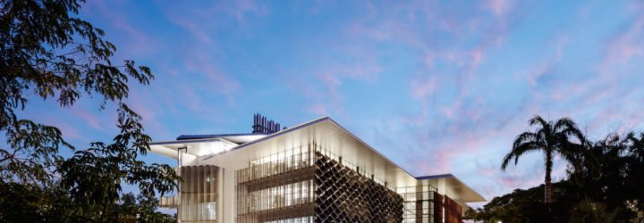 Night view James Cook University The Science Place by HASSELL