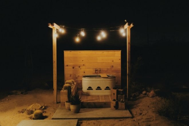 exterior bathtub, repurposed bathtub, water trough